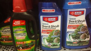Pesticides on Store Shelf
